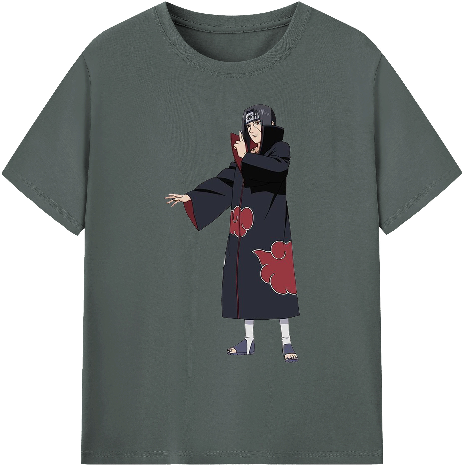 （画像用） NARUTO -ナルト- うちは イタチ Uchiha Itachi 綿100％ メンズ半袖Tシャツ｜肌触りやわらか＆通気性